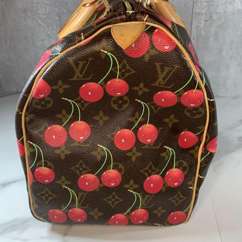 βSOLDβ π Louis Vuitton Cherry Keepall 45 Cerises Weekend Monogram bag Murakami - Picture 12 of 16